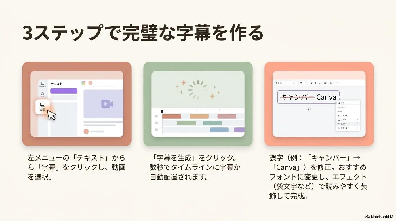 3ステップで完璧な字幕