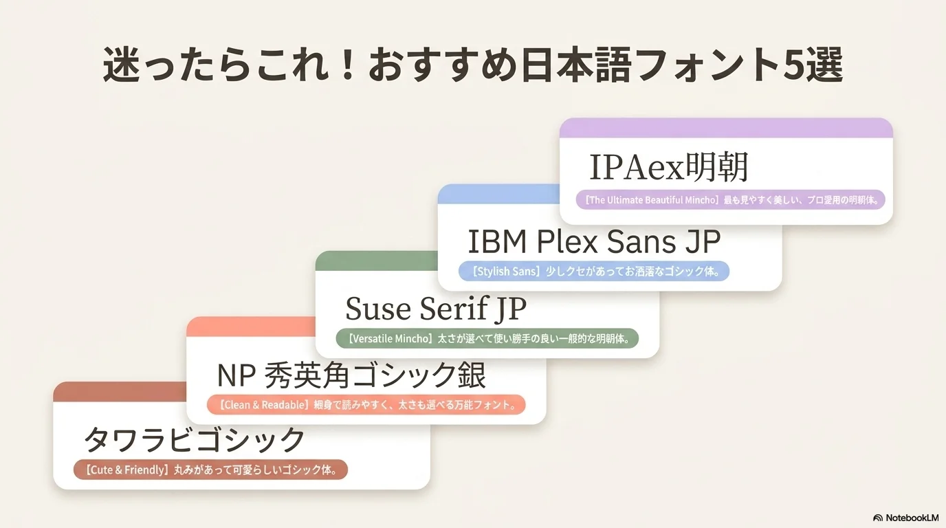 おすすめ日本語フォント5選
