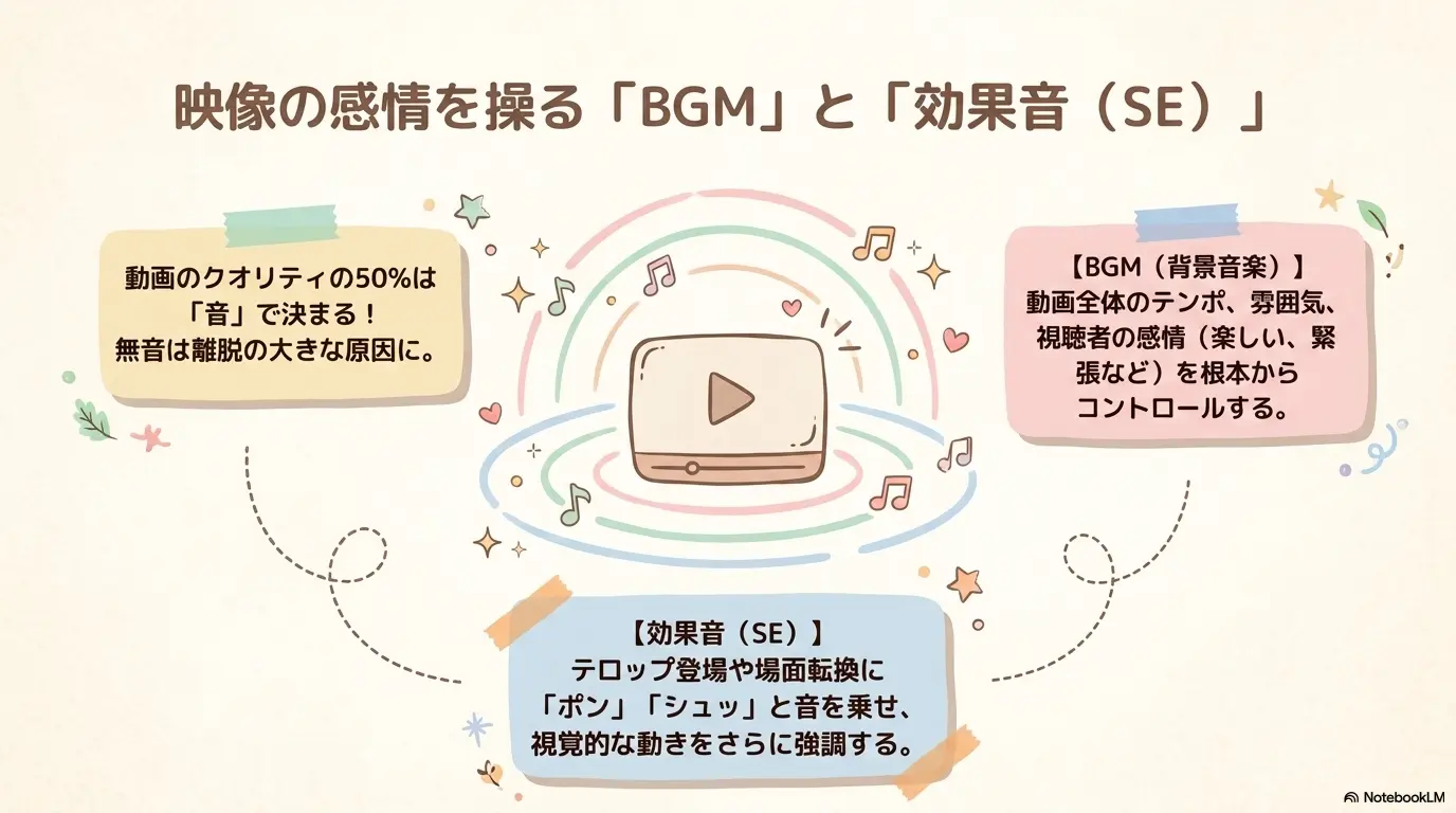 映像の感情を操るBGMと効果音
