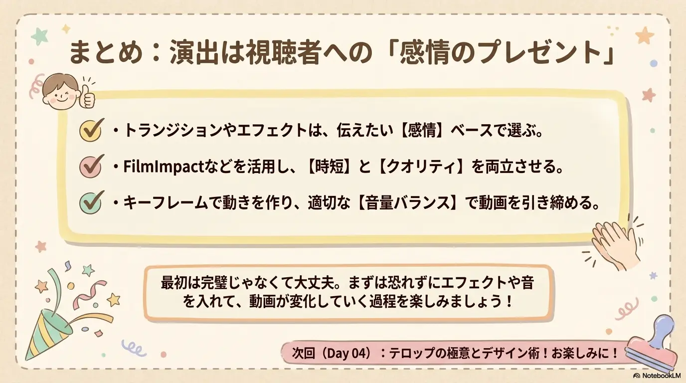本日の講義の総括（後半）