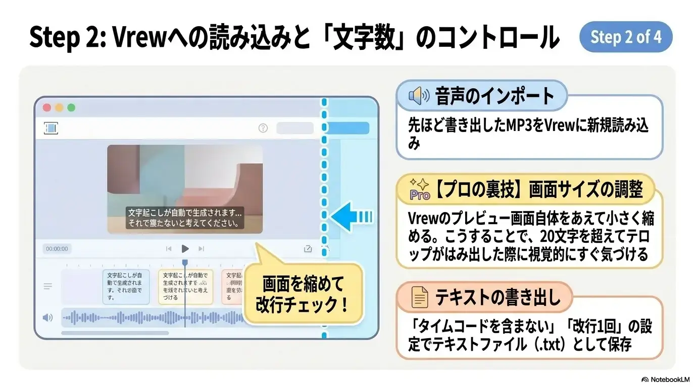 ステップ2：Vrew読込
