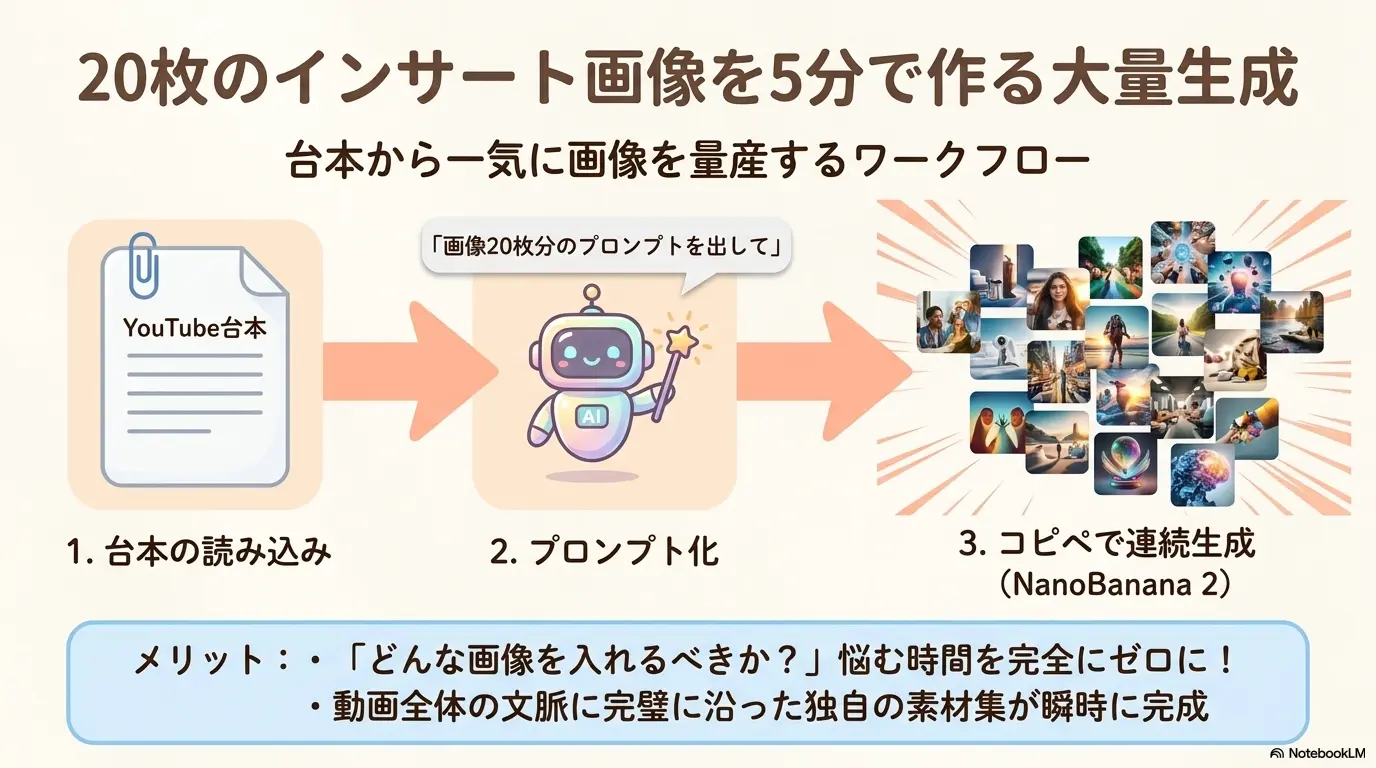 大量生成のワークフロー