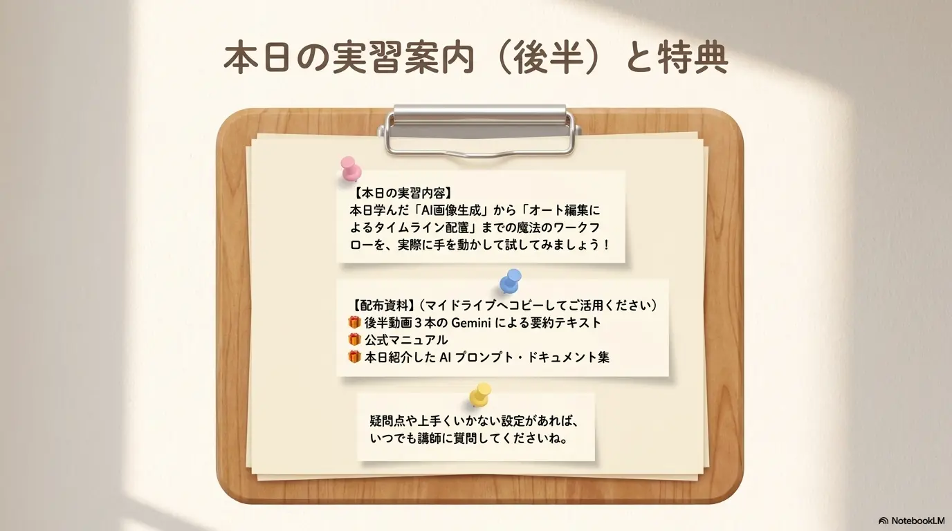 本日の実習案内後半