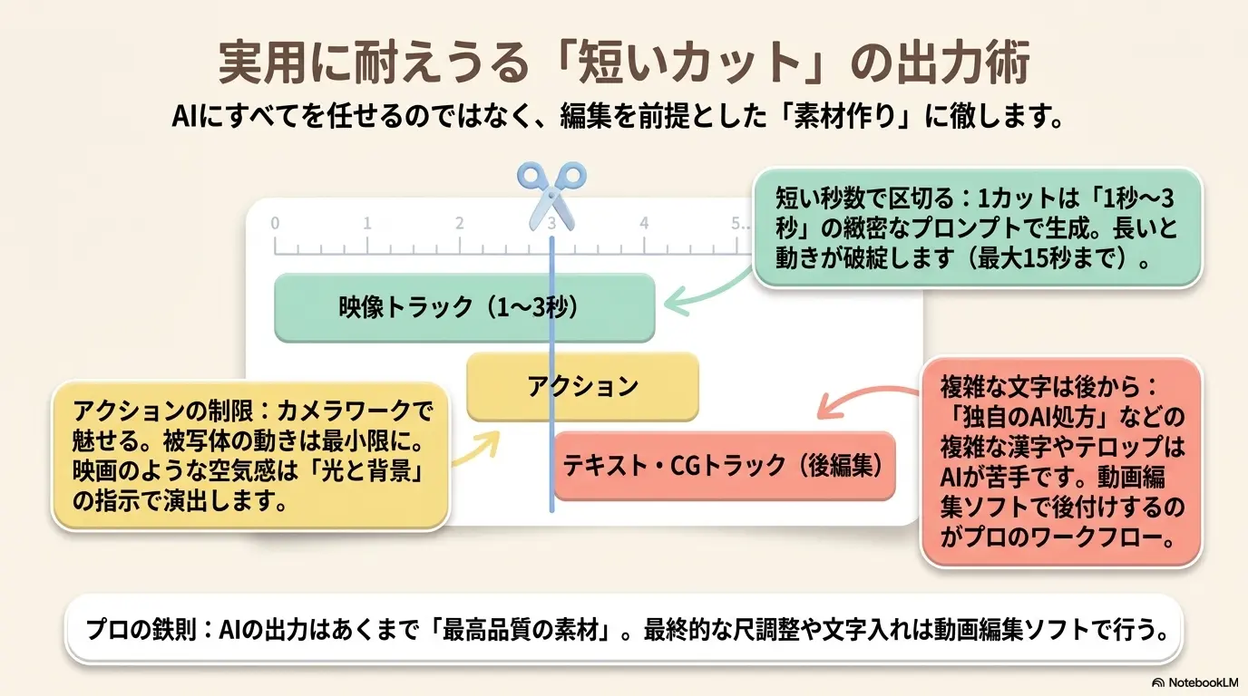 短いカットの出力術