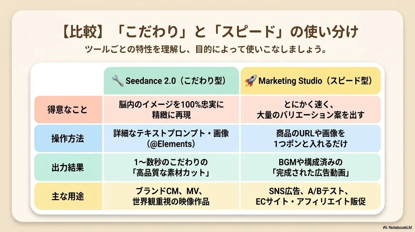 こだわりとスピードの使い分け