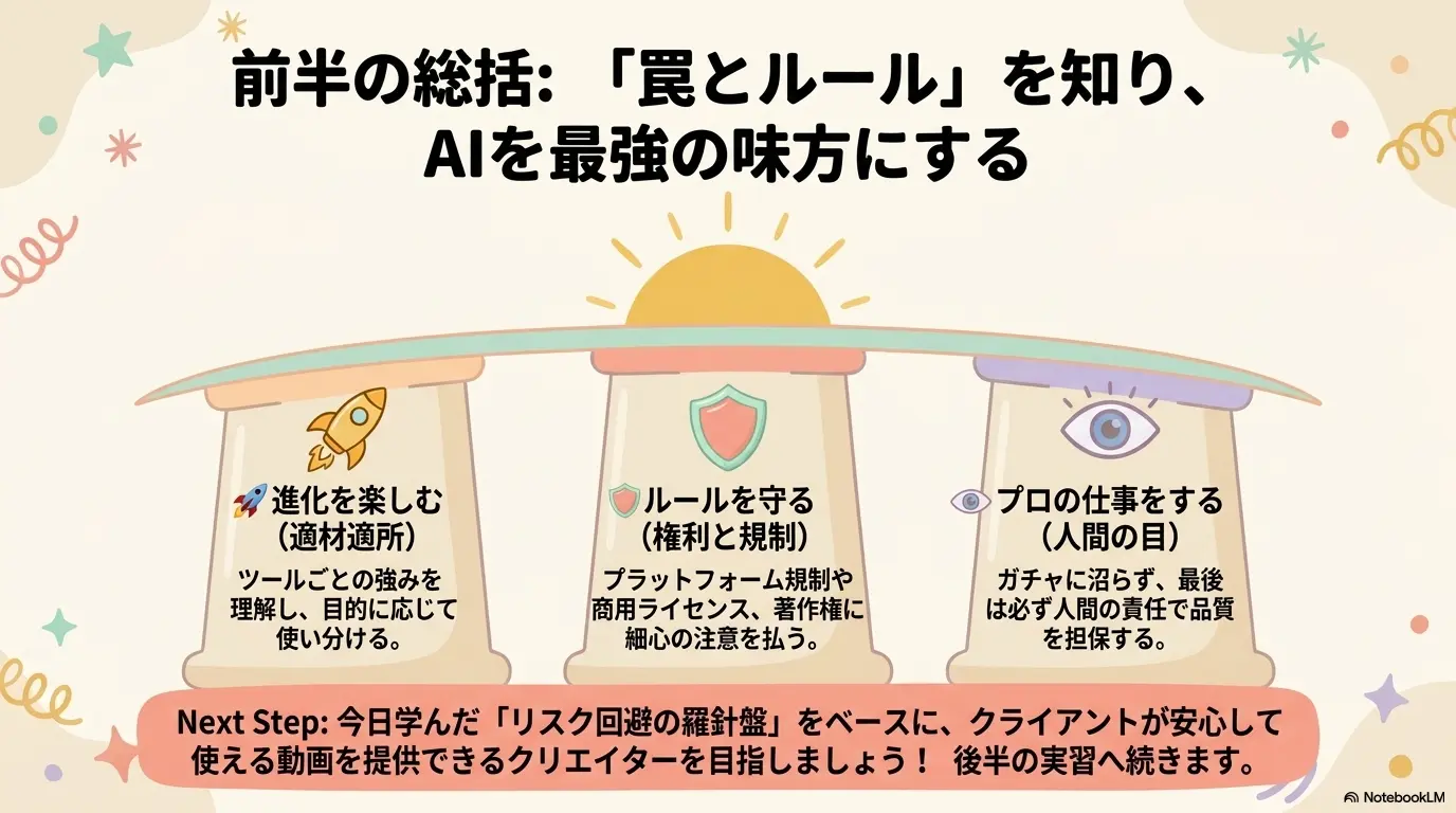本日の講義の総括（前半）