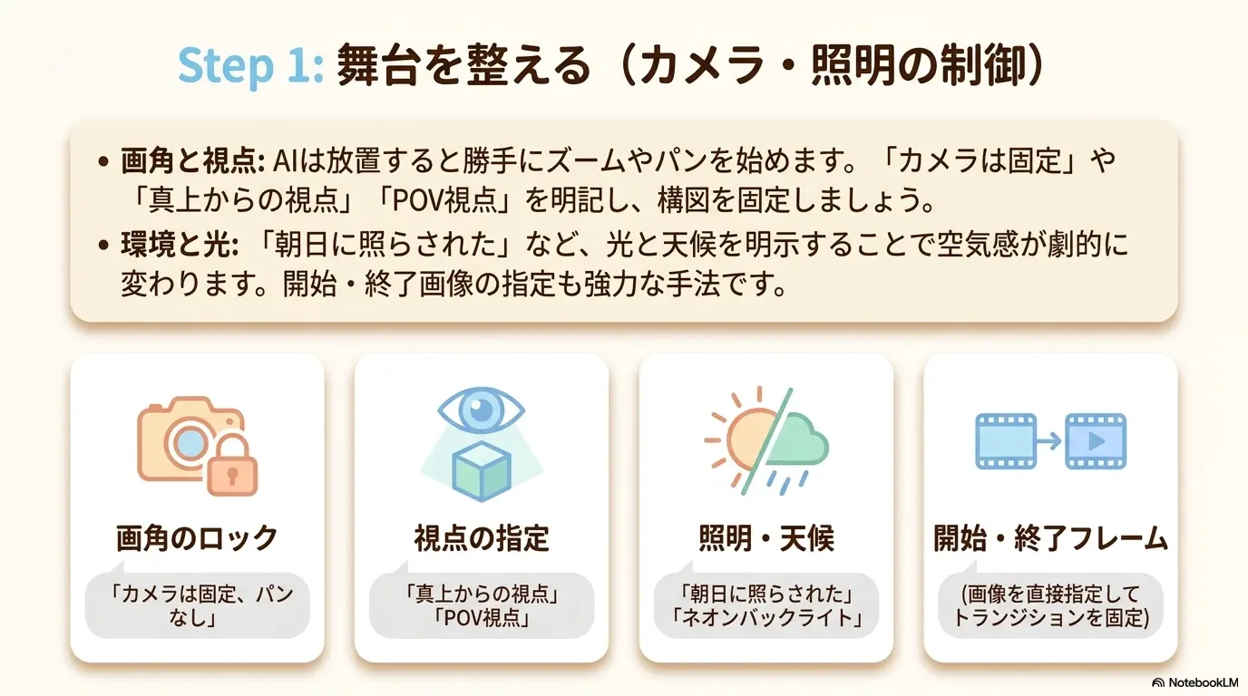 カメラと照明の制御