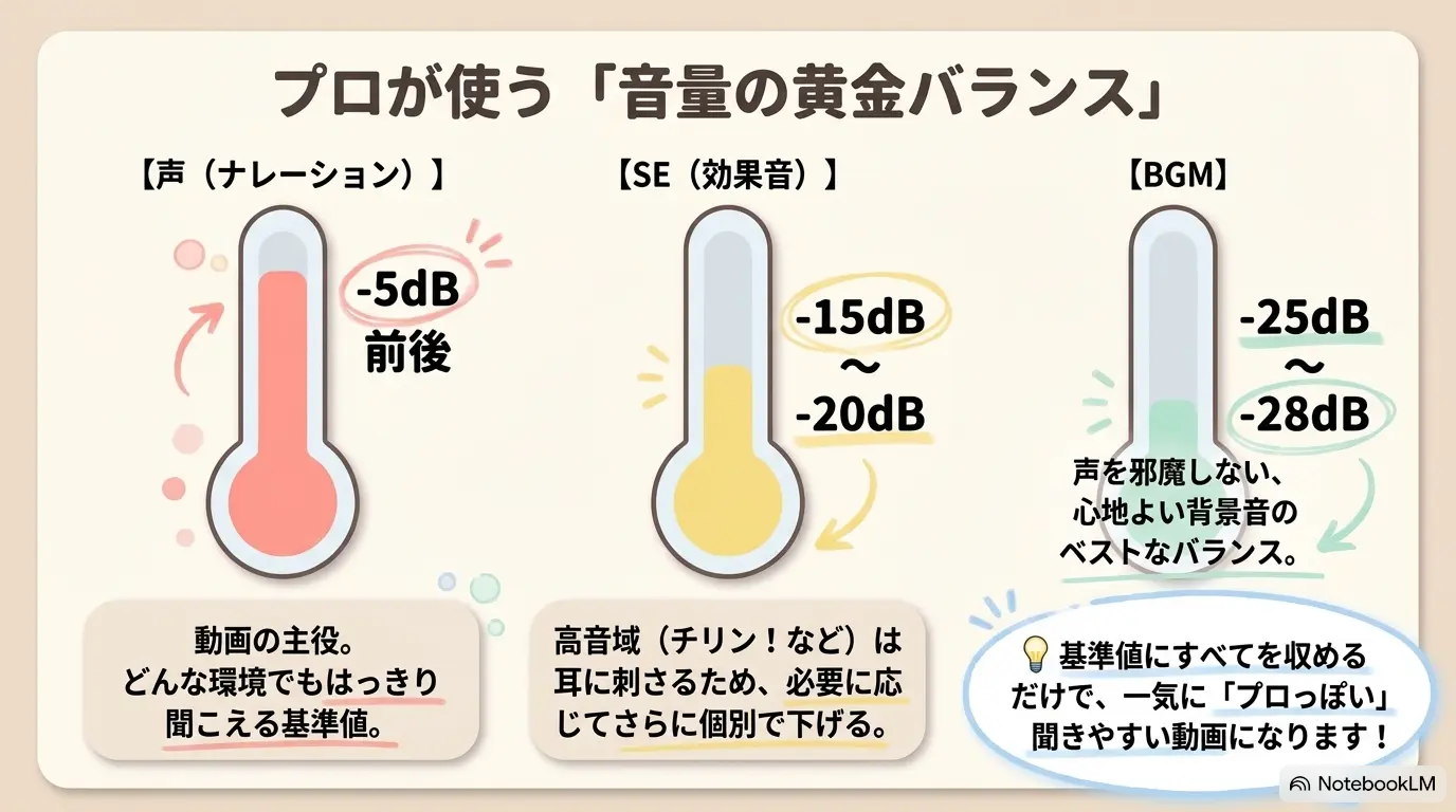 プロが使う音量の黄金バランス