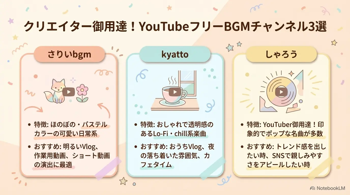 おすすめYouTubeフリー音楽チャンネル3選