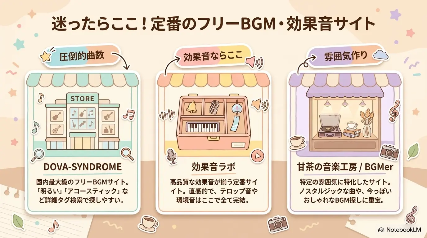 定番フリーBGM・効果音サイト