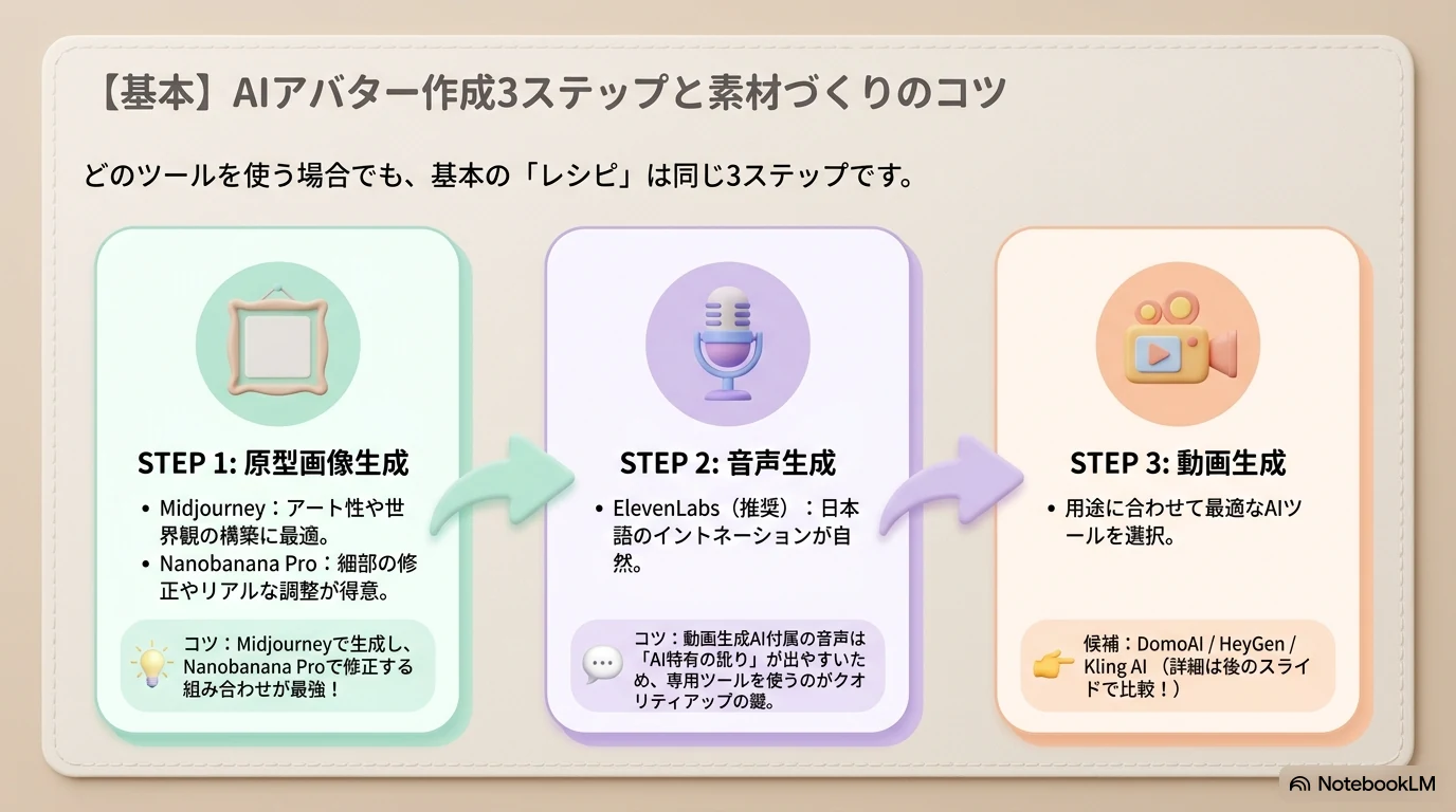 AIアバター作成3ステップと素材づくりのコツ