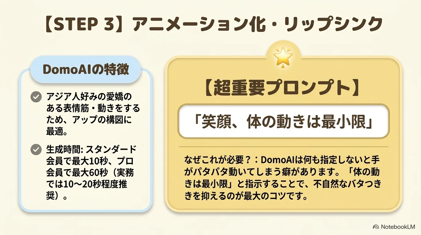STEP3 アニメーション化・リップシンク