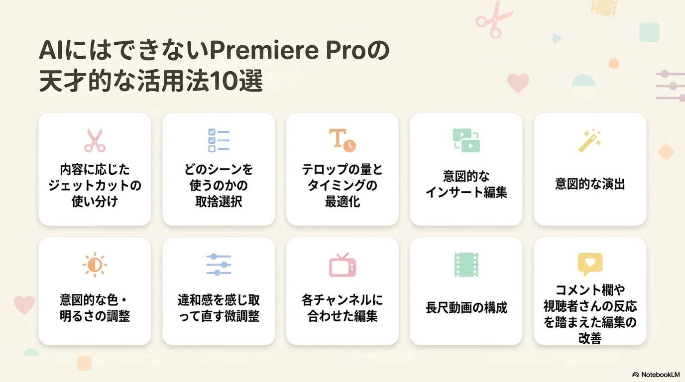 AIにはできないPremiere Pro活用法10選