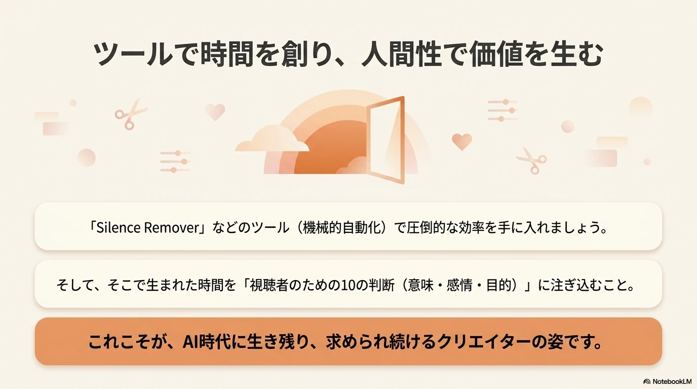 ツールで時間を創り、人間性で価値を生む