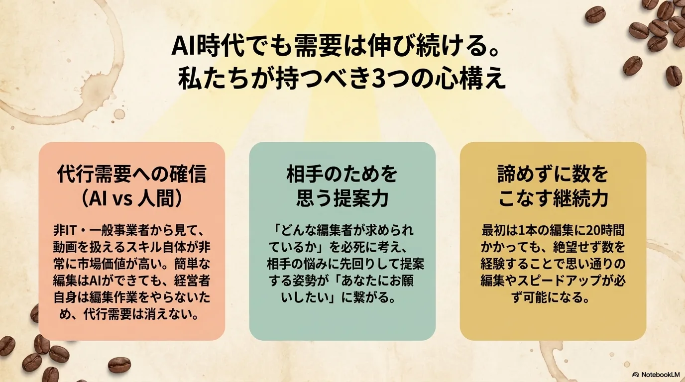 AI時代でも需要を伸ばす3つの心構え