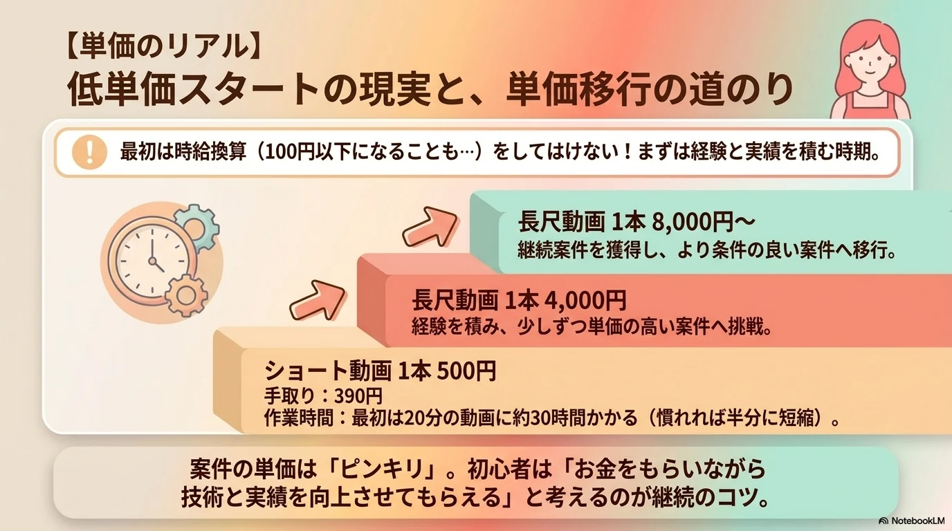500円から8000円までの単価移行